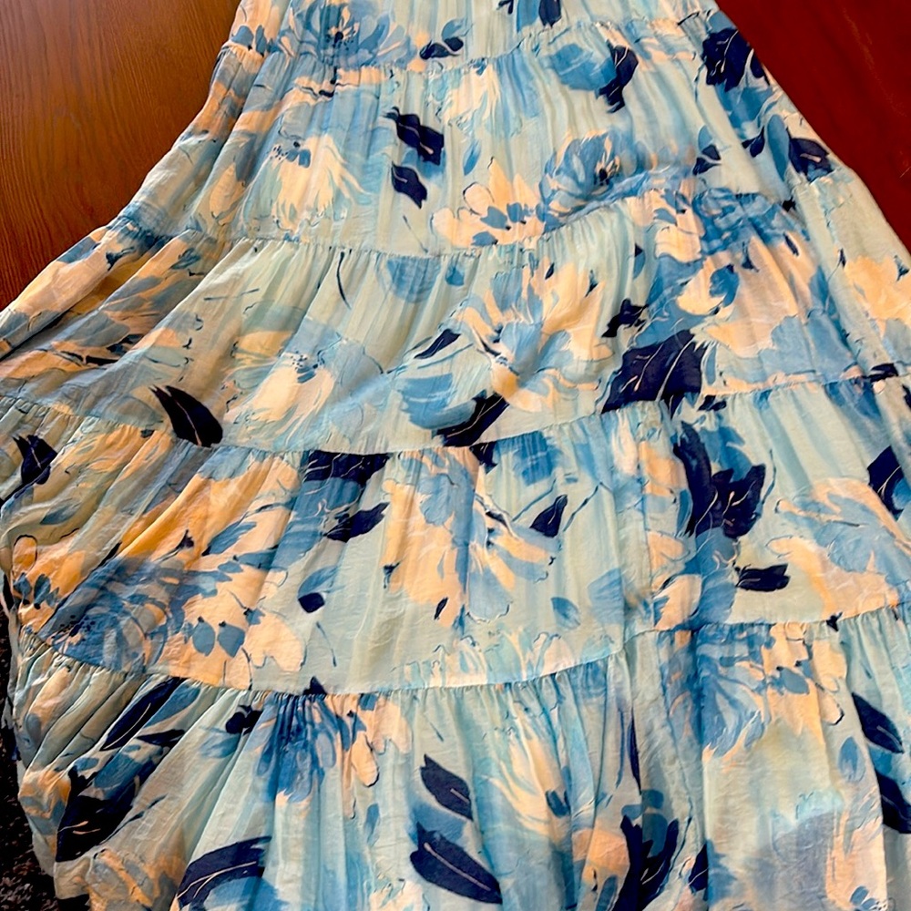 Abercrombie XL tiered ruched maxi dress